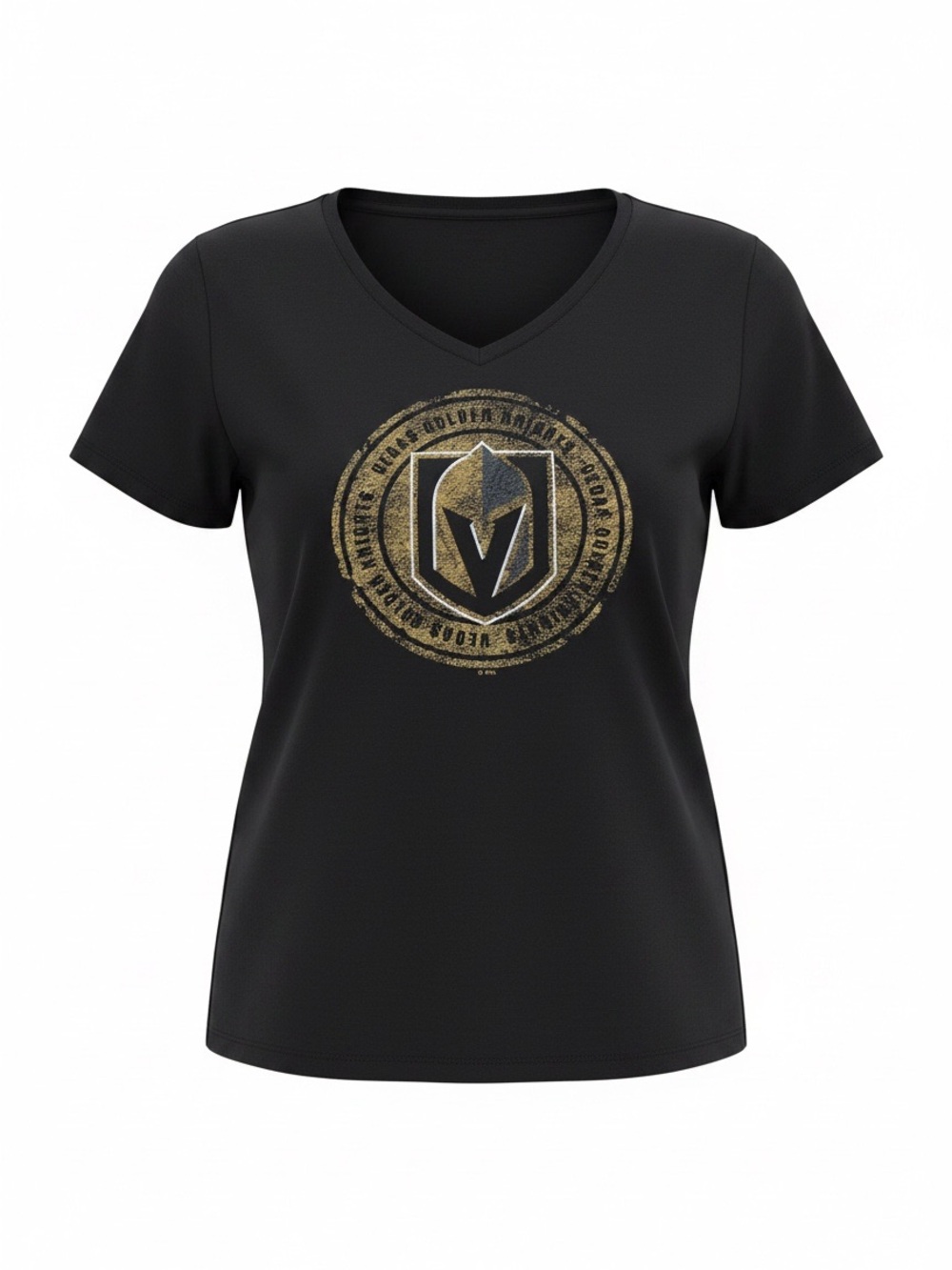 Vegas Golden Knights NHL Women's Black V-Neck Graphic T-Shirt Size Large
